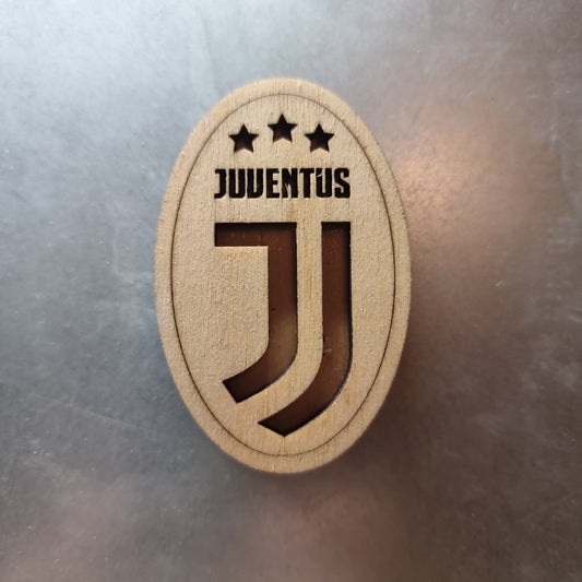 Juventus Turin wooden magnet with 3D effect