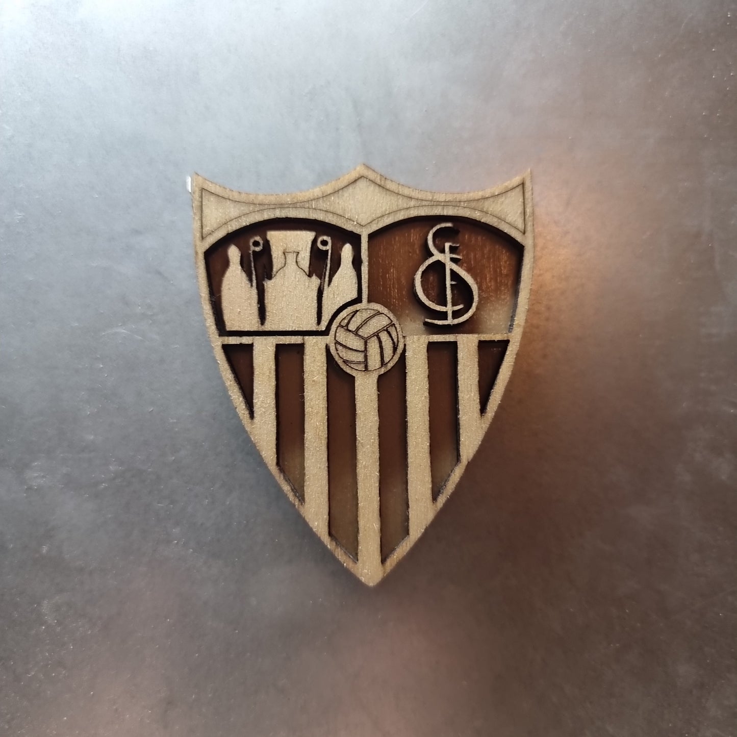 Sevilla FC wooden magnet with 3D effect