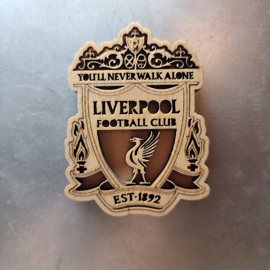 Liverpool FC wooden magnet with 3D effect