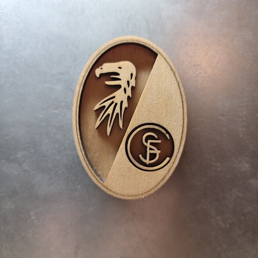 Freiburg FC wooden magnet with 3D effect