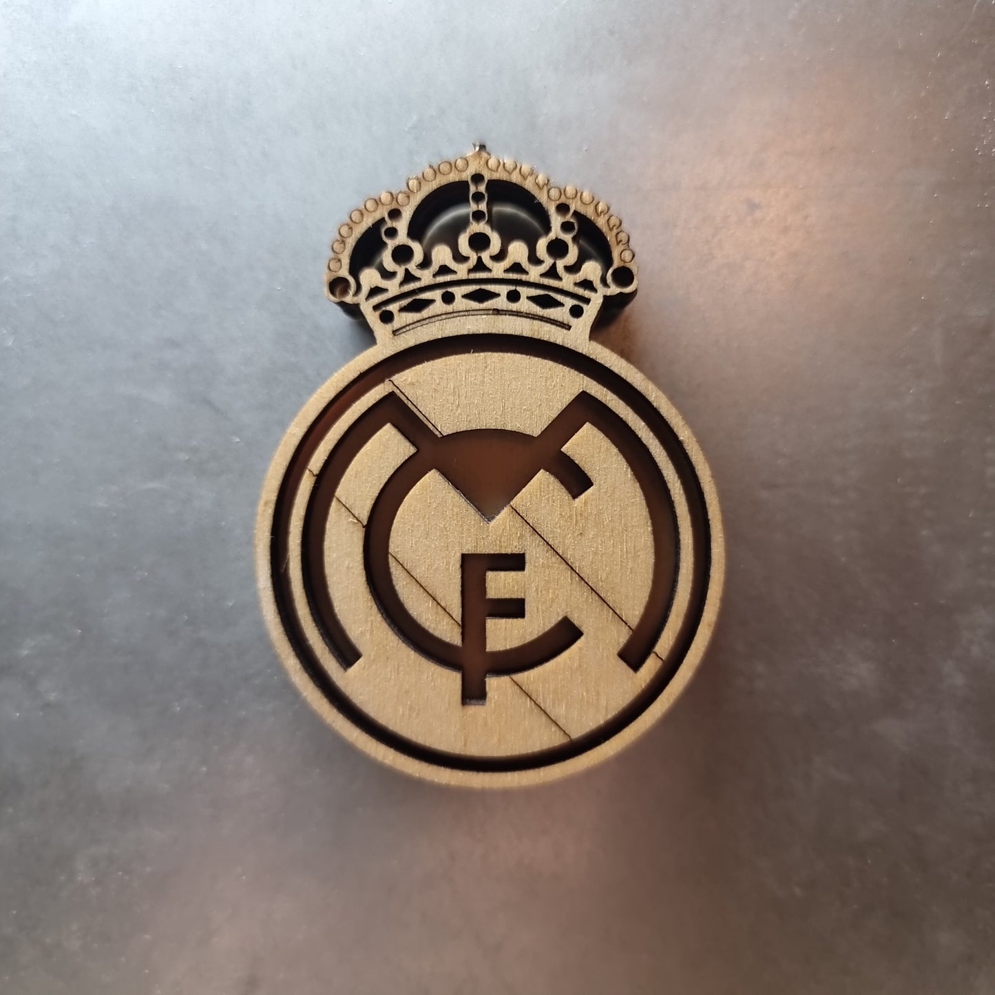 Real Madrid wooden magnet with 3D effect