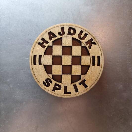 Hajduk Split wooden magnet with 3D effect