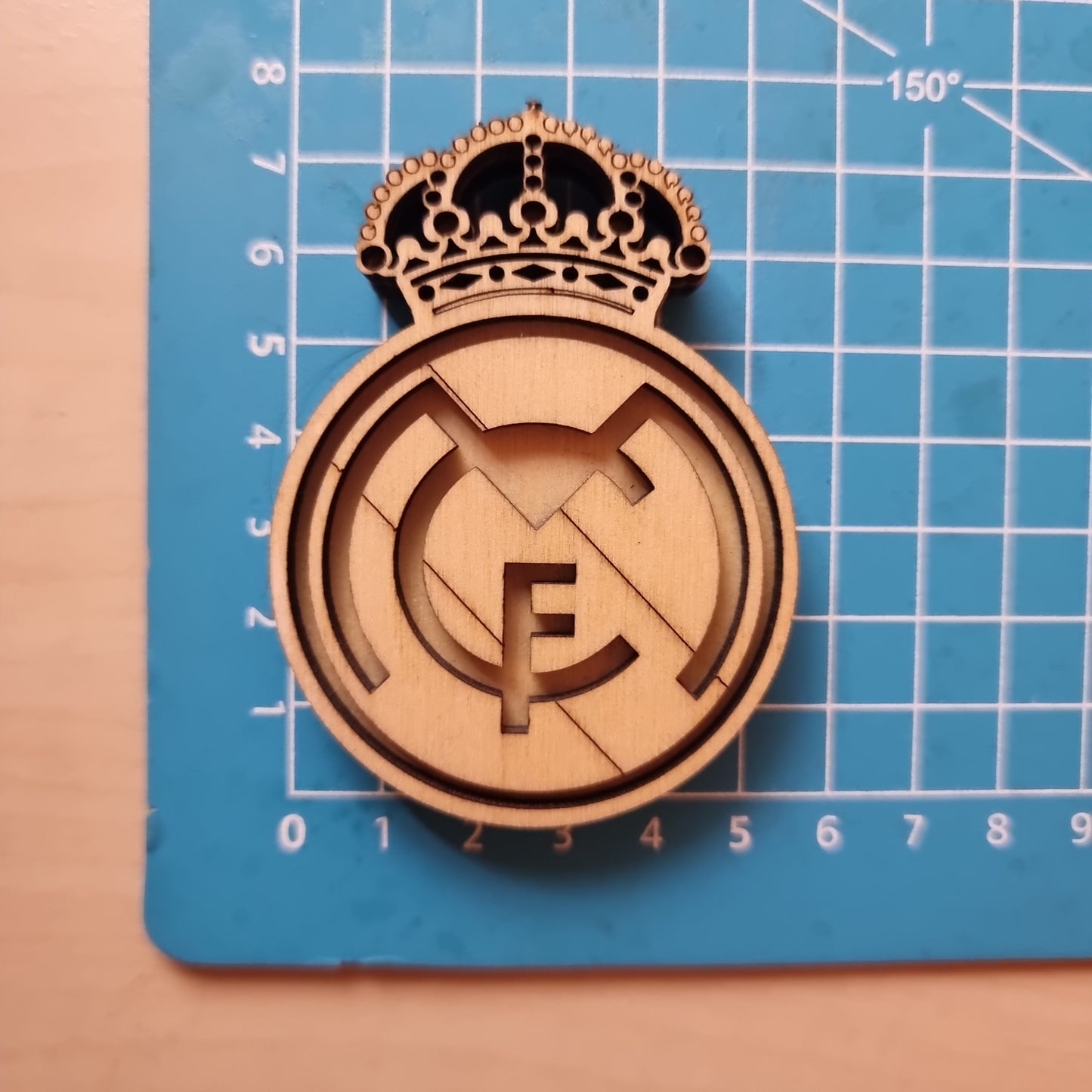 Real Madrid wooden magnet with 3D effect