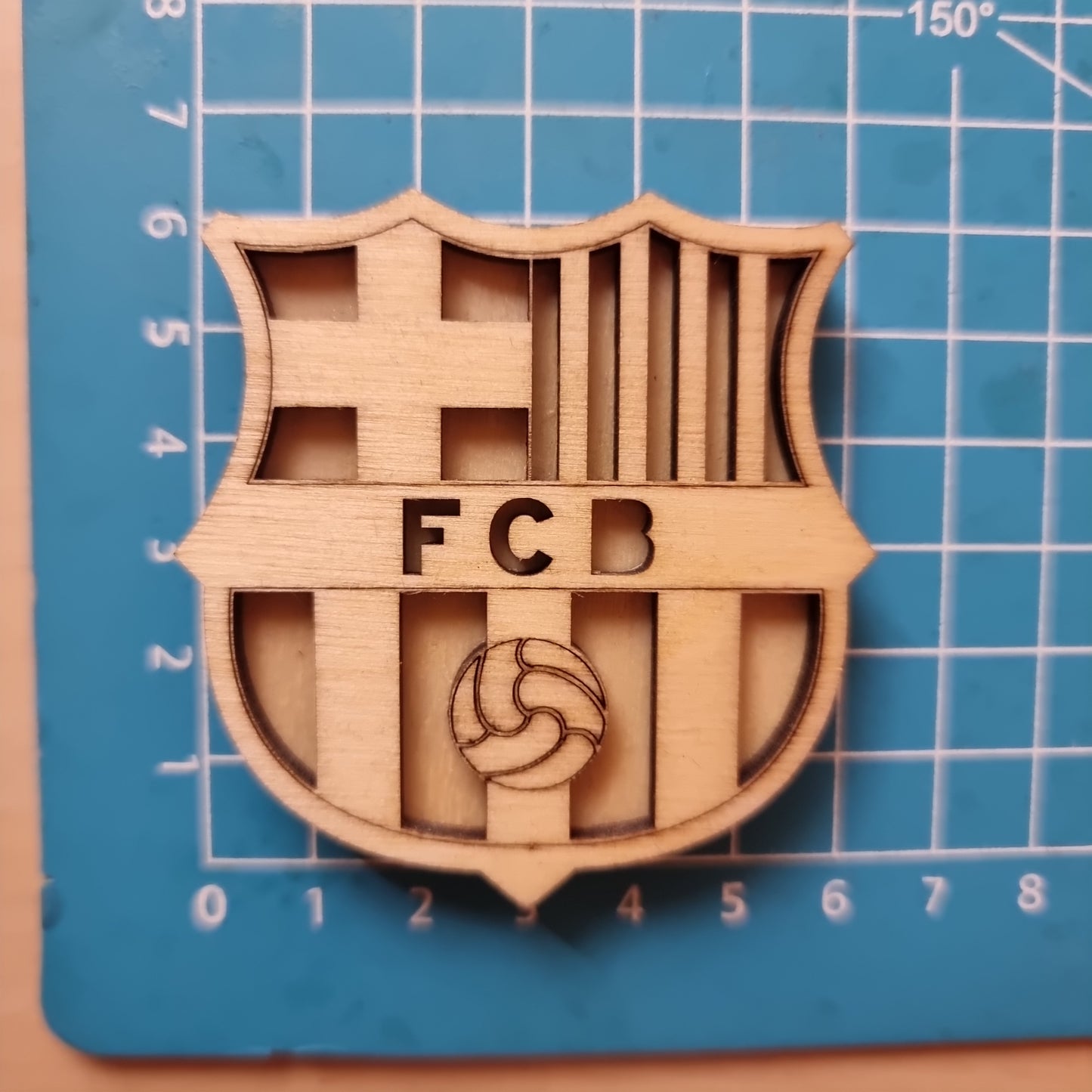 FC Barcelona-Magnet aus Holz mit 3D-Effekt