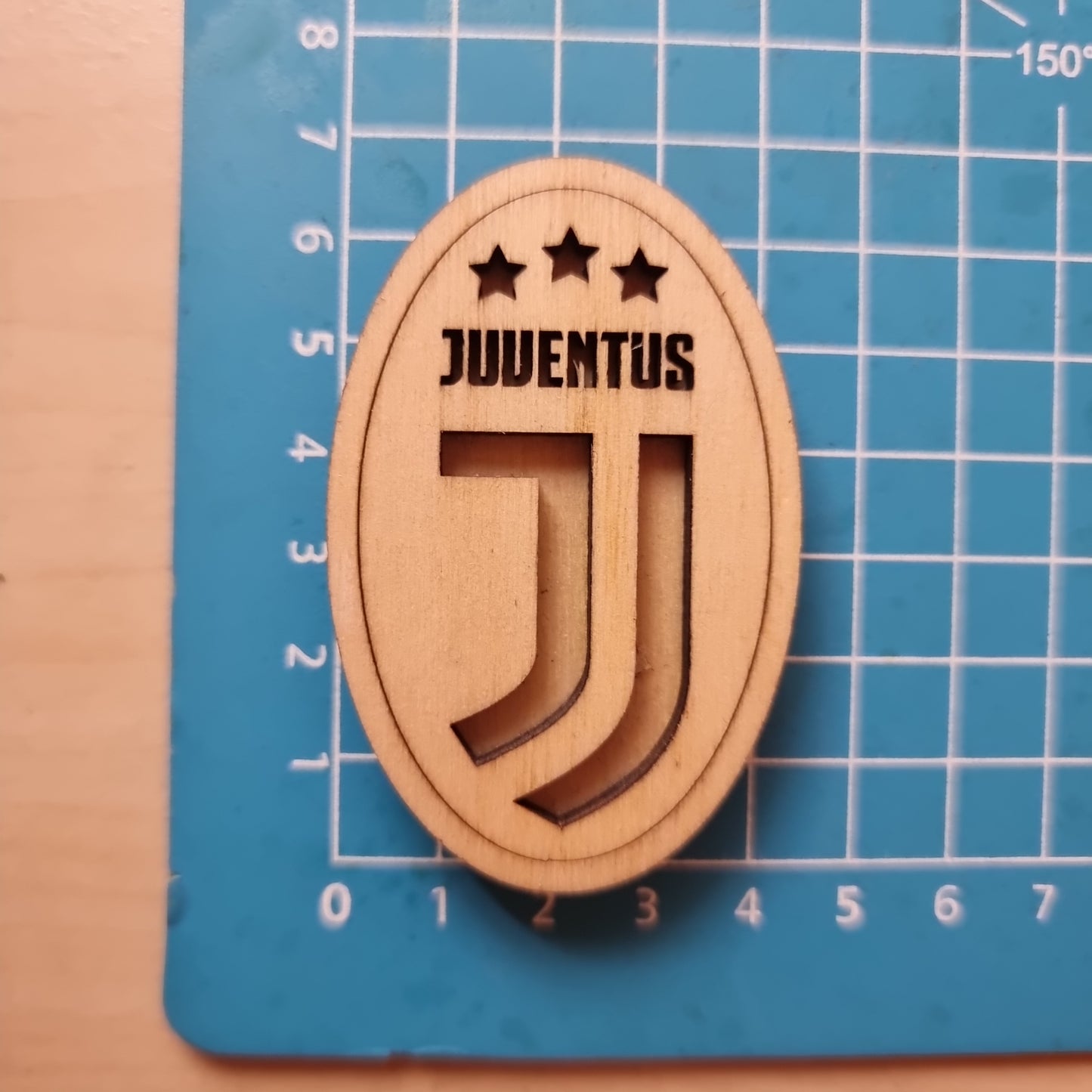 Juventus Turin Holzmagnet mit 3D-Effekt