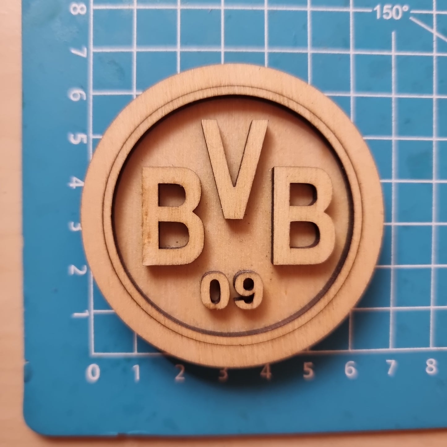 Borussia Dortmund wooden magnet with 3D effect