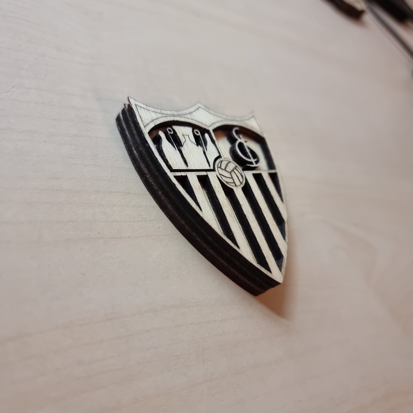 Sevilla FC wooden magnet with 3D effect