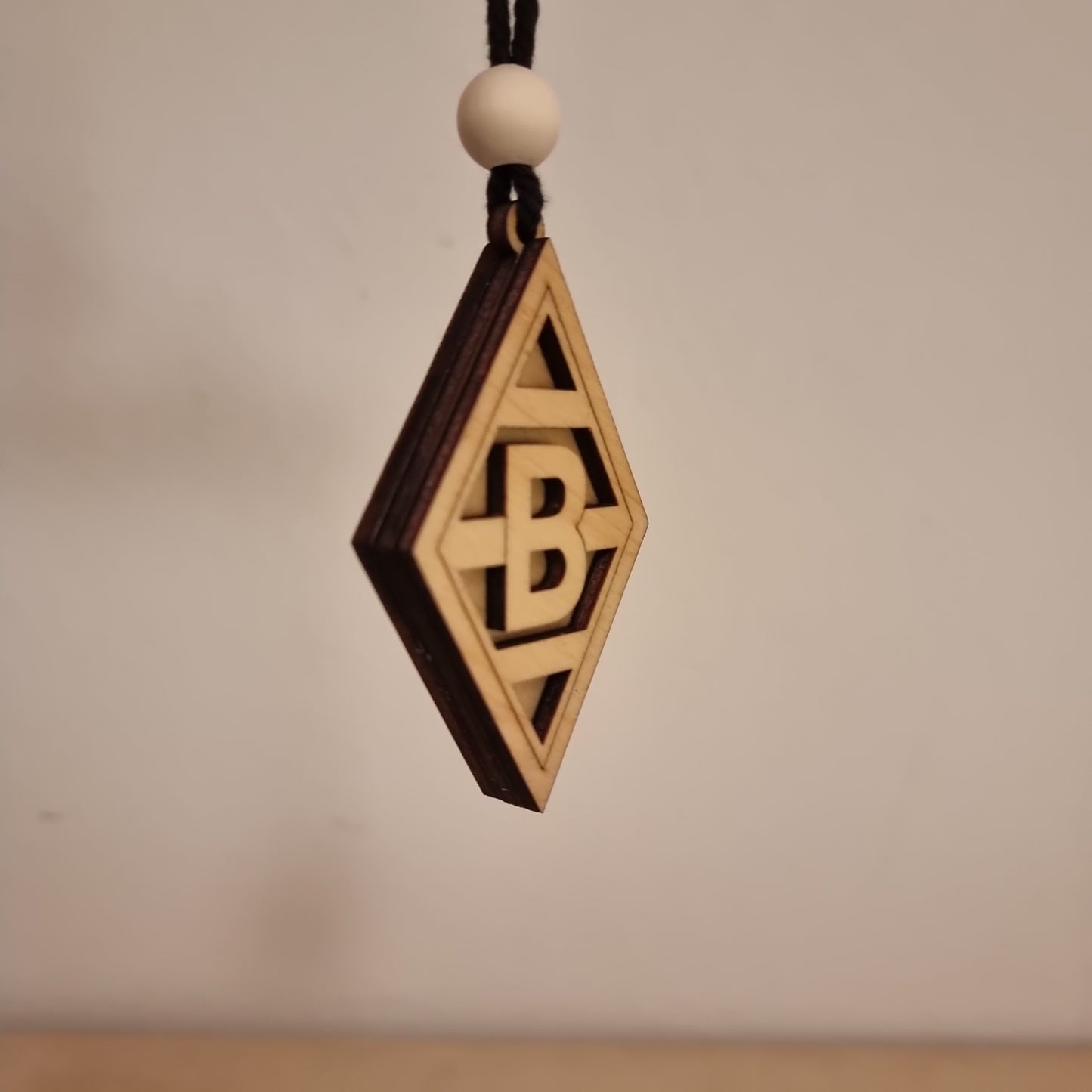 Borussia Mönchengladbach pendant made of wood with 3D effect