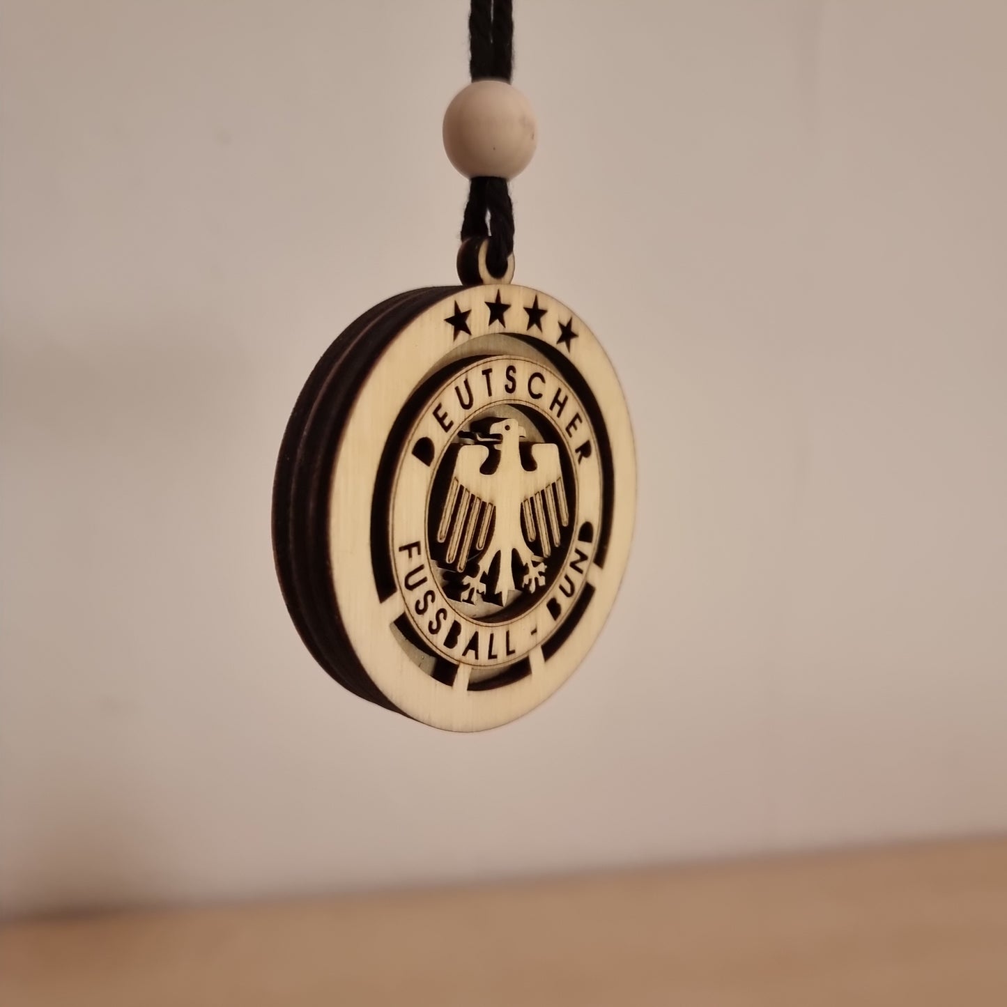 Germany Football Team Pendant in wood with 3D effect