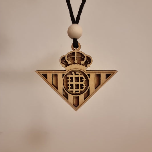 Real Betis wooden pendant with 3D effect