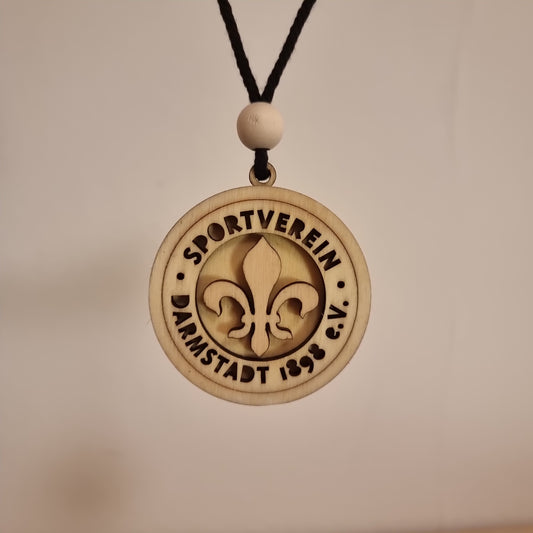 Darmstadt 98 pendant in wood with 3D effect