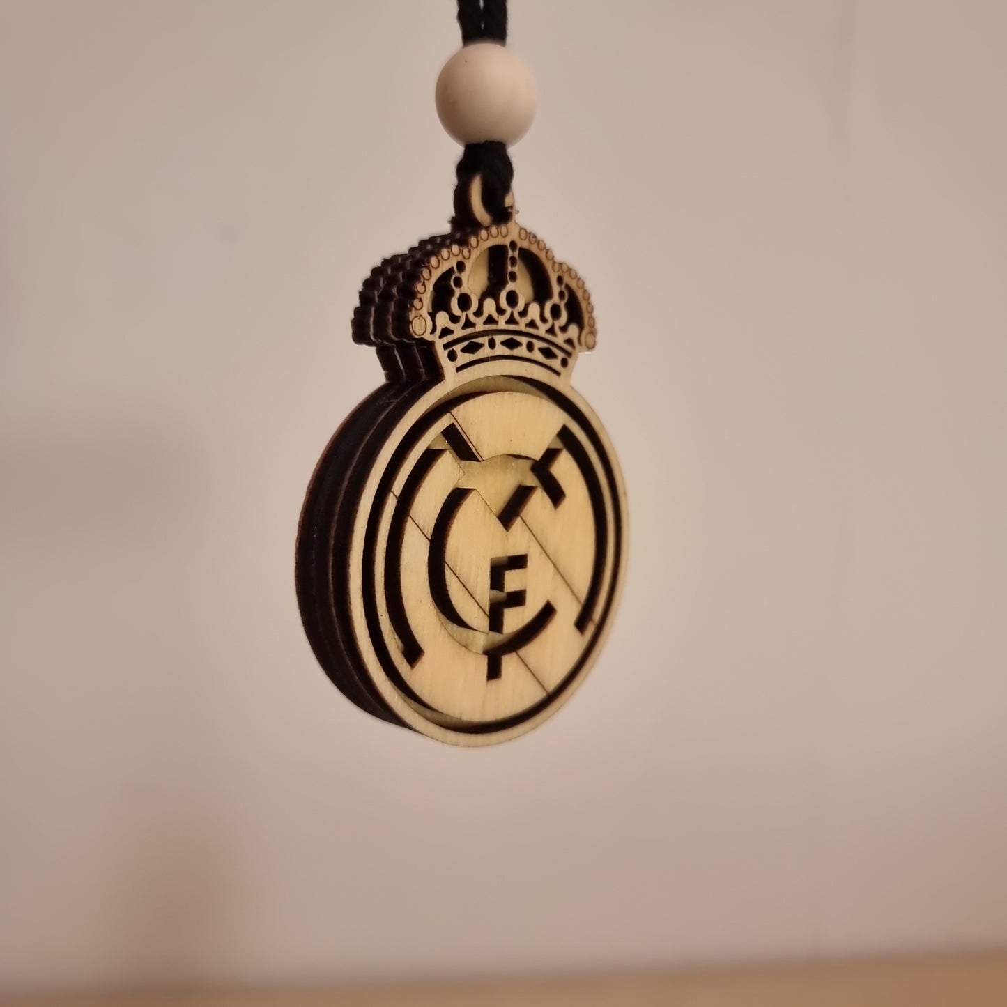 Real Madrid wooden pendant with 3D effect