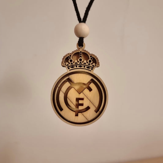 Real Madrid wooden pendant with 3D effect