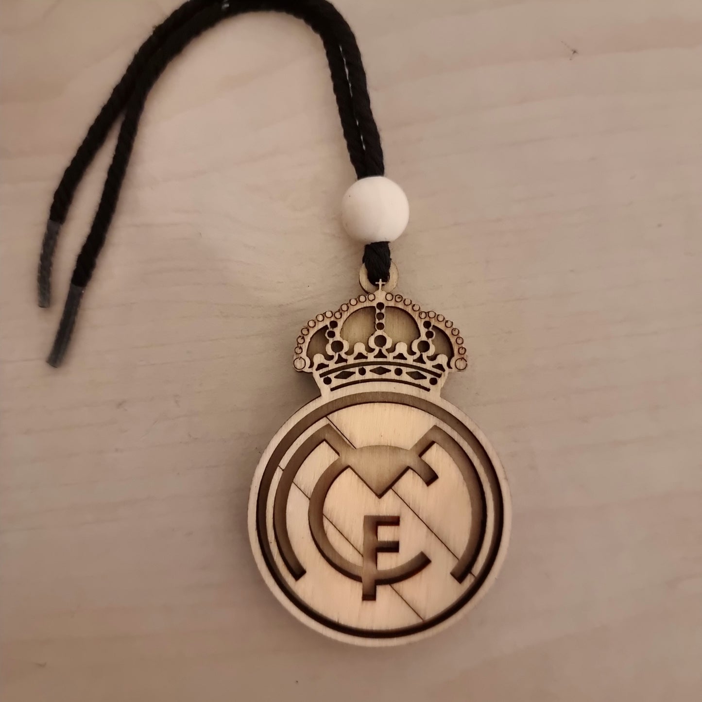 Real Madrid wooden pendant with 3D effect