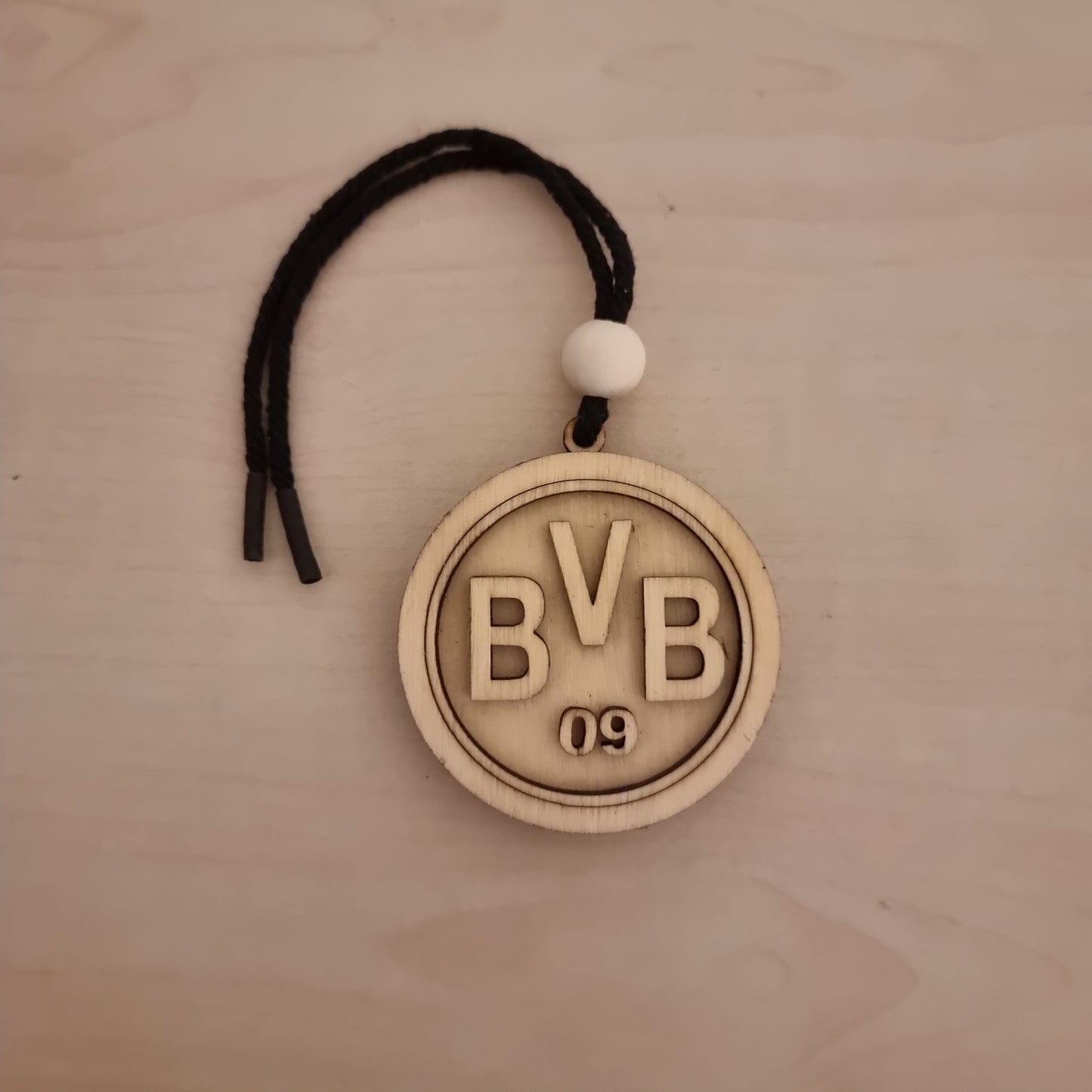 Borussia Dortmund wooden pendant with 3D effect