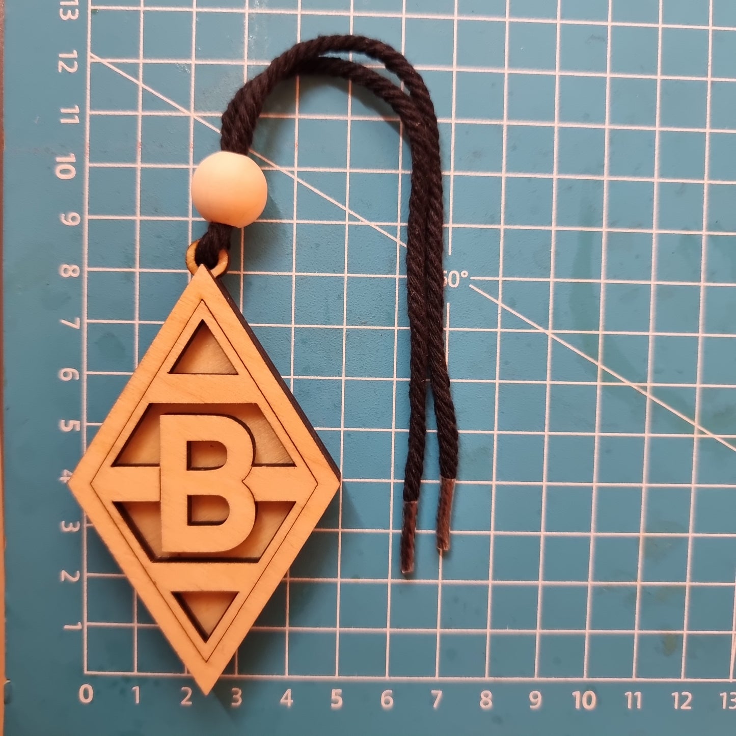 Borussia Mönchengladbach pendant made of wood with 3D effect