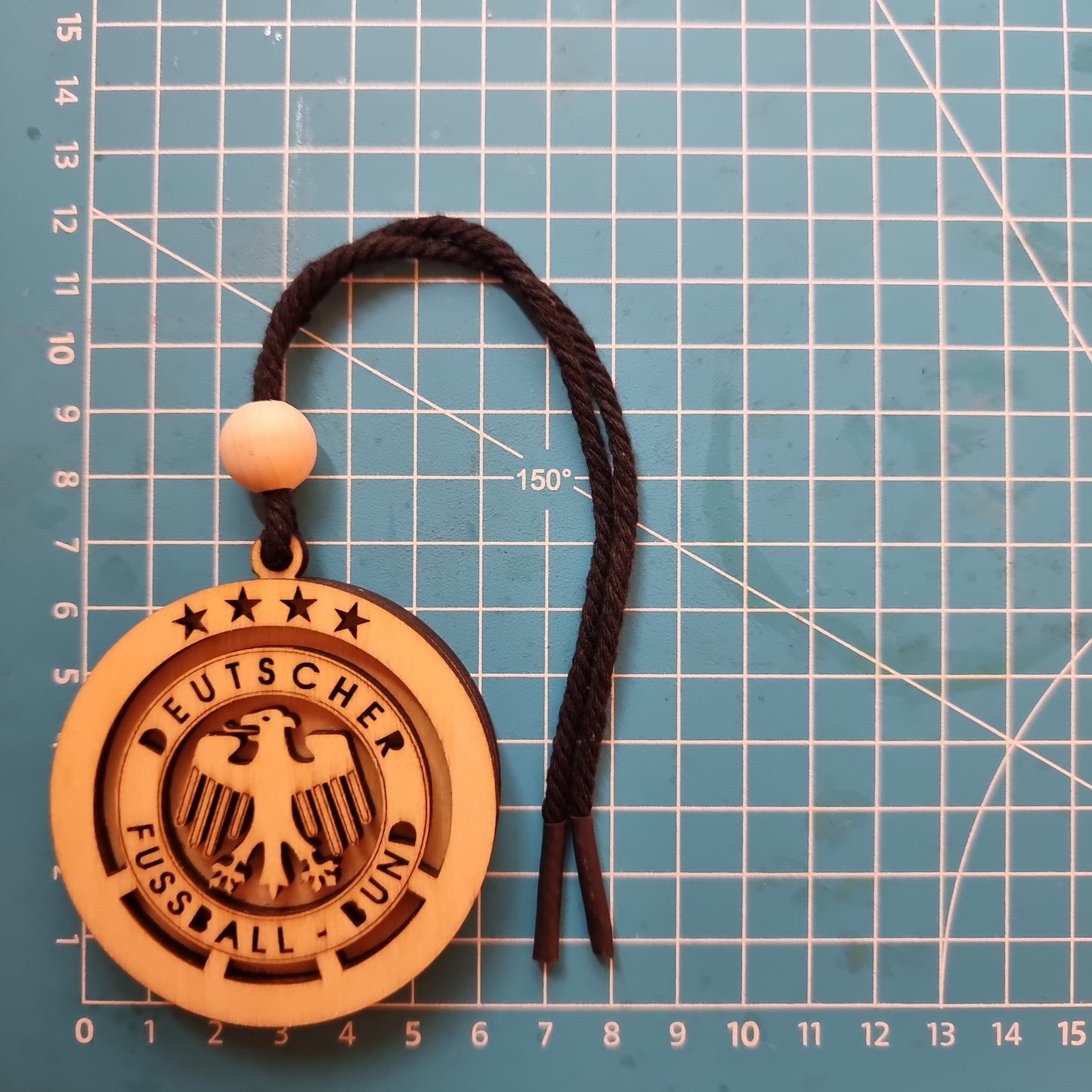 Germany Football Team Pendant in wood with 3D effect